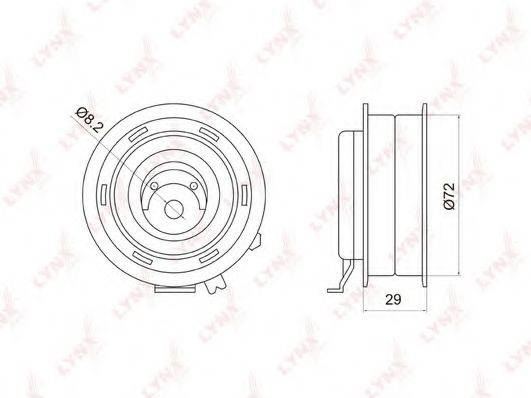 LYNXAUTO PB1006 Натяжной ролик, ремень ГРМ