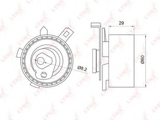 LYNXAUTO PB1015 Натяжной ролик, ремень ГРМ