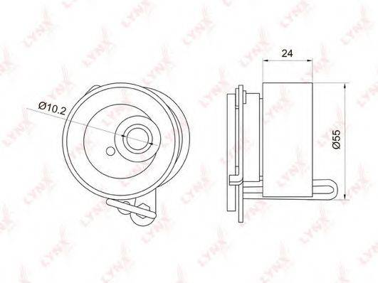LYNXAUTO PB1019 Натяжной ролик, ремень ГРМ