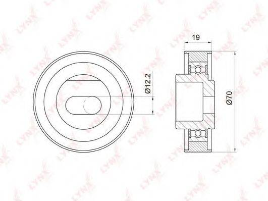 LYNXAUTO PB1020 Натяжной ролик, ремень ГРМ