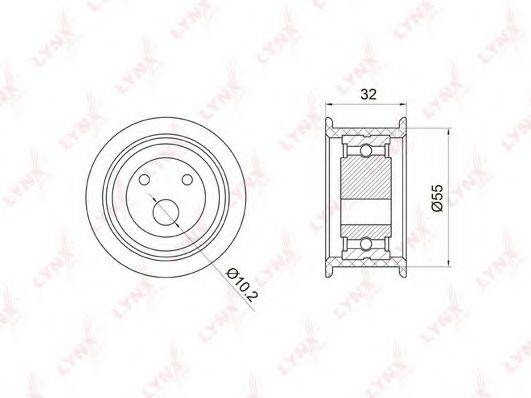 LYNXAUTO PB1026 Натяжной ролик, ремень ГРМ