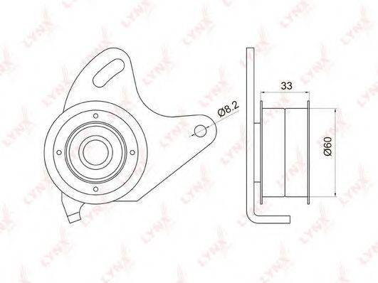 LYNXAUTO PB1030 Натяжной ролик, ремень ГРМ