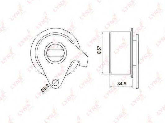 LYNXAUTO PB1033 Натяжной ролик, ремень ГРМ