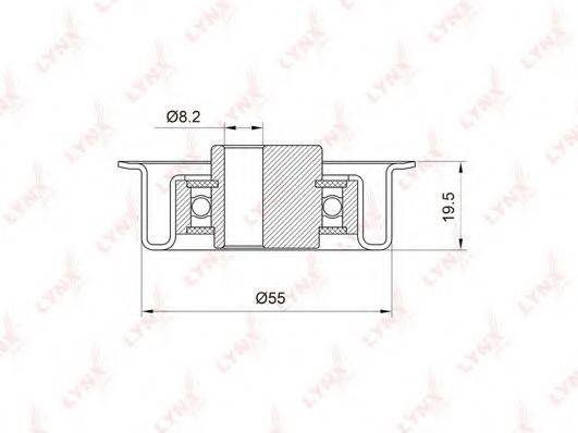 LYNXAUTO PB1035 Натяжной ролик, ремень ГРМ