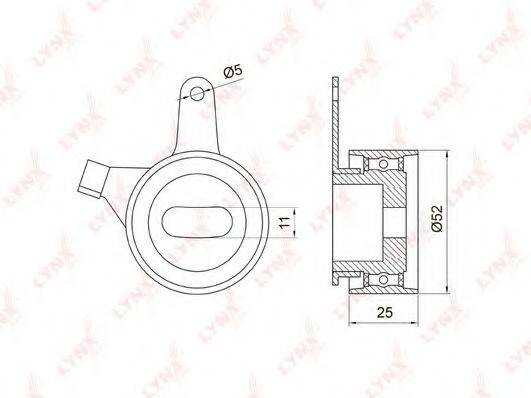 LYNXAUTO PB1043 Натяжной ролик, ремень ГРМ