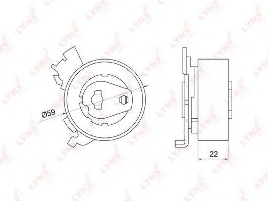 LYNXAUTO PB1048 Натяжной ролик, ремень ГРМ