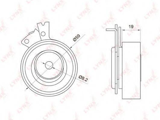 LYNXAUTO PB1049 Натяжной ролик, ремень ГРМ