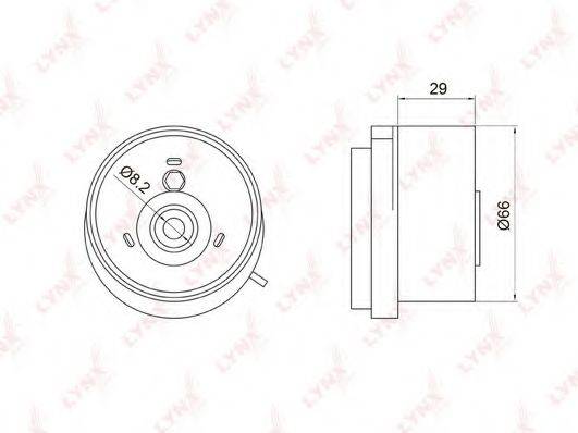 LYNXAUTO PB1050 Натяжной ролик, ремень ГРМ