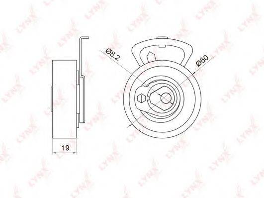 LYNXAUTO PB1055 Натяжной ролик, ремень ГРМ