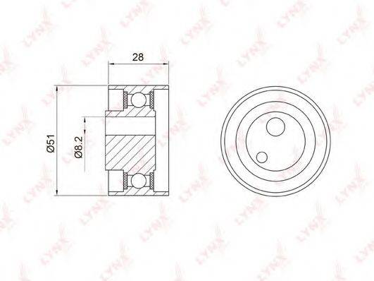 LYNXAUTO PB1058 Натяжной ролик, ремень ГРМ