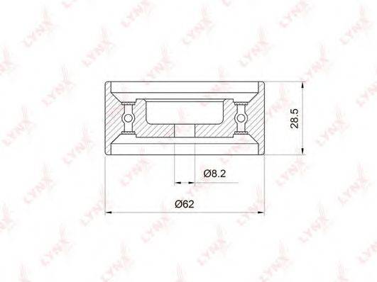 LYNXAUTO PB1060 Натяжной ролик, ремень ГРМ