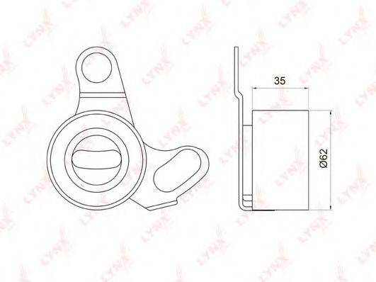 LYNXAUTO PB1064 Натяжной ролик, ремень ГРМ