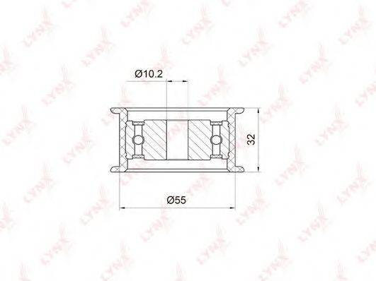 LYNXAUTO PB3011 Паразитный / Ведущий ролик, зубчатый ремень