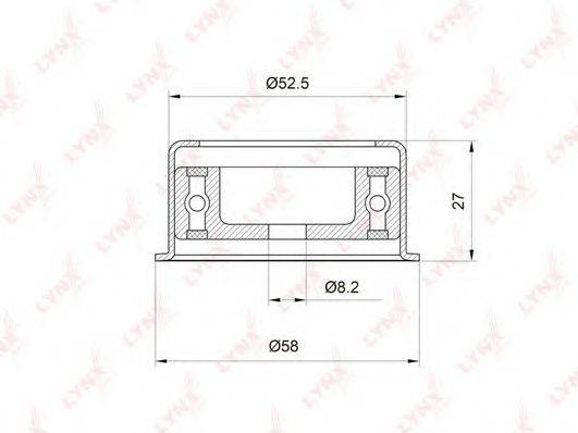 LYNXAUTO PB3025 Паразитный / Ведущий ролик, зубчатый ремень
