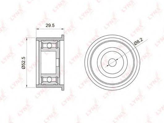 LYNXAUTO PB3026 Паразитный / Ведущий ролик, зубчатый ремень