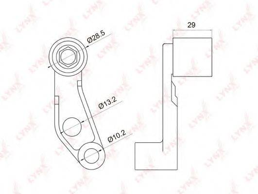 LYNXAUTO PB3030 Паразитный / Ведущий ролик, зубчатый ремень