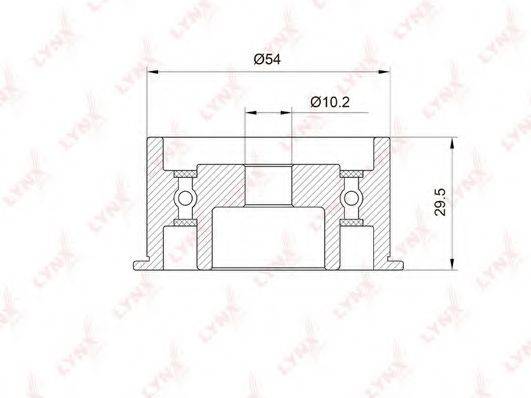 LYNXAUTO PB3040 Паразитный / Ведущий ролик, зубчатый ремень