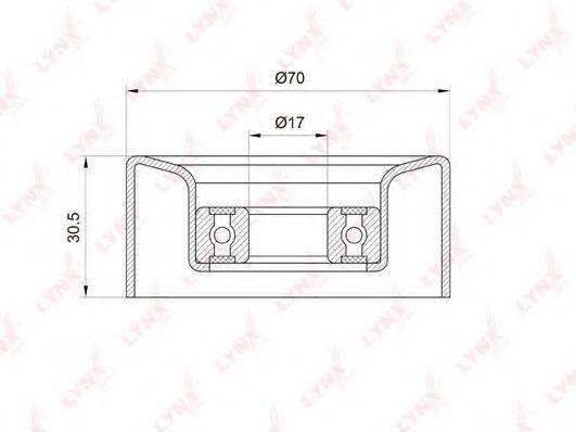 LYNXAUTO PB5003 Натяжной ролик, поликлиновой  ремень