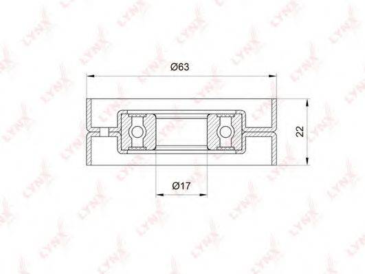 LYNXAUTO PB5022 Натяжной ролик, поликлиновой  ремень