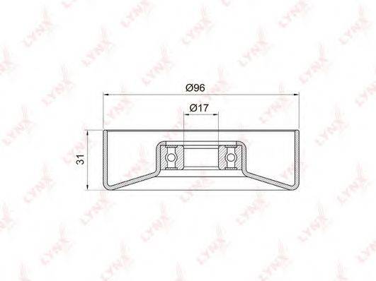 LYNXAUTO PB5030 Натяжной ролик, поликлиновой  ремень