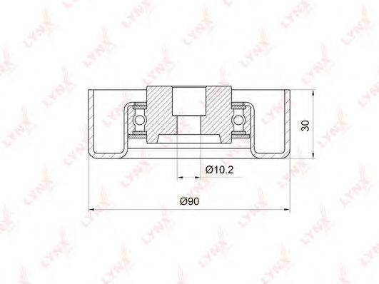 LYNXAUTO PB7021 Паразитный / ведущий ролик, поликлиновой ремень