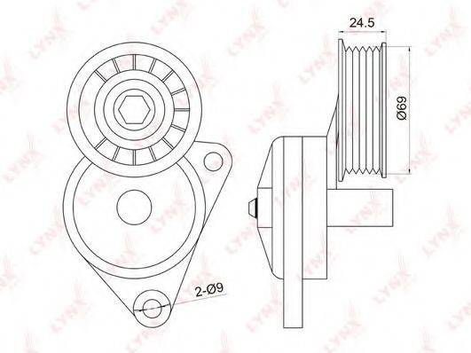LYNXAUTO PT3011 Натяжитель ремня, клиновой зубча