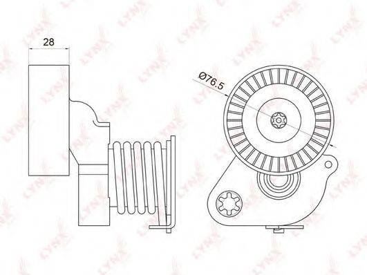 LYNXAUTO PT3018 Натяжитель ремня, клиновой зубча