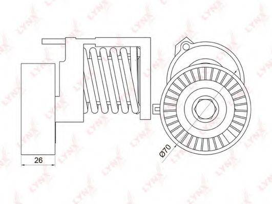 LYNXAUTO PT3038 Натяжитель ремня, клиновой зубча