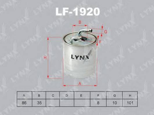 LYNXAUTO LF1920 Топливный фильтр