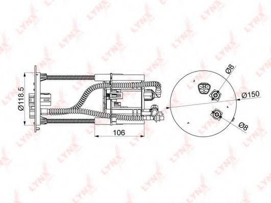 LYNXAUTO LF1003M Топливный фильтр
