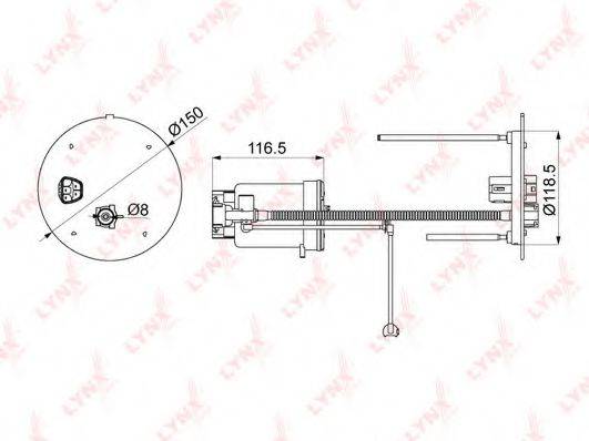 LYNXAUTO LF1070M Топливный фильтр