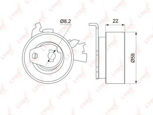 LYNXAUTO PB1142 Натяжной ролик, ремень ГРМ