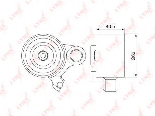 LYNXAUTO PB1206 Натяжной ролик, ремень ГРМ