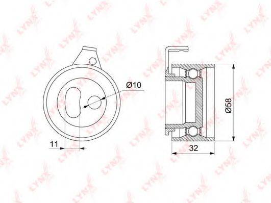 LYNXAUTO PB1217 Натяжной ролик, ремень ГРМ