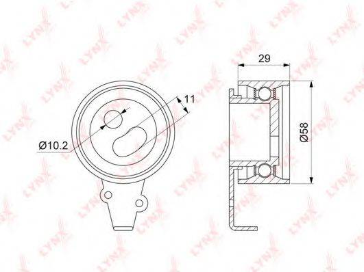 LYNXAUTO PB1272 Натяжной ролик, ремень ГРМ