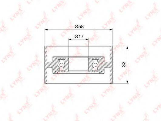 LYNXAUTO PB1316 Натяжной ролик, ремень ГРМ