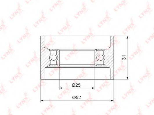 LYNXAUTO PB3041 Паразитный / Ведущий ролик, зубчатый ремень