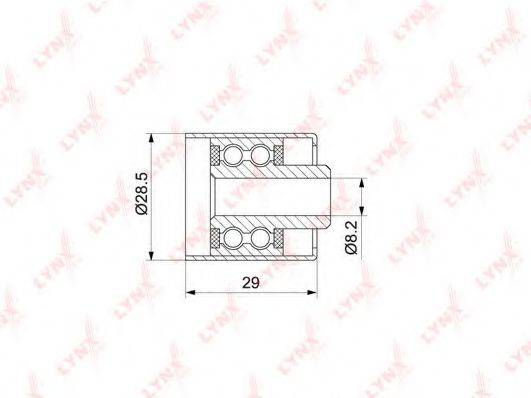 LYNXAUTO PB3105 Паразитный / Ведущий ролик, зубчатый ремень