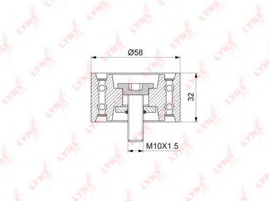 LYNXAUTO PB3145 Паразитный / Ведущий ролик, зубчатый ремень