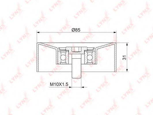 LYNXAUTO PB5136 Натяжной ролик, поликлиновой  ремень