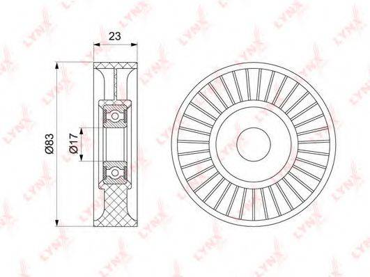 LYNXAUTO PB5219 Натяжной ролик, поликлиновой  ремень