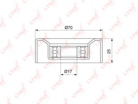 LYNXAUTO PB5323 Натяжной ролик, поликлиновой  ремень