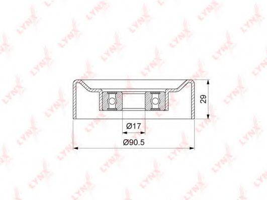 LYNXAUTO PB5370 Натяжной ролик, поликлиновой  ремень