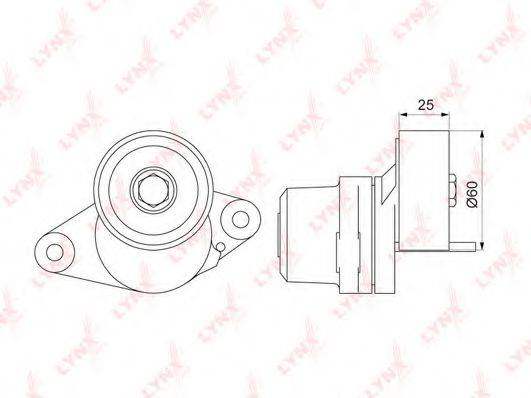 LYNXAUTO PT3270 Натяжитель ремня, клиновой зубча