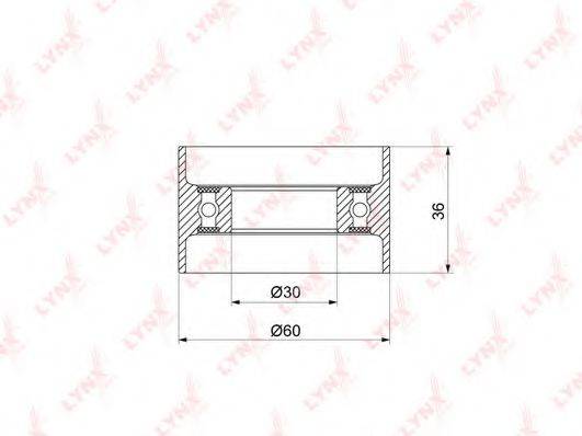 LYNXAUTO PB1315 Натяжной ролик, ремень ГРМ