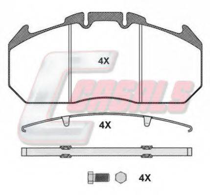 CASALS BKM1404 Комплект тормозных колодок, дисковый тормоз