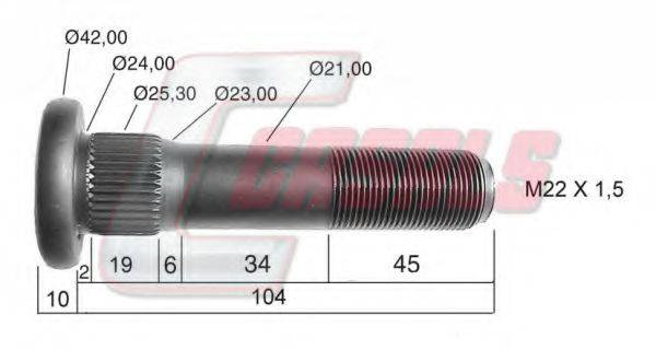 CASALS 21130 Болт крепления колеса