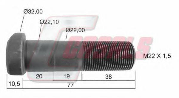CASALS 21223 Болт крепления колеса