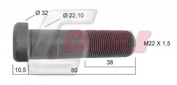 CASALS 21238 Болт крепления колеса