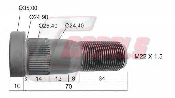 CASALS 21481 Болт крепления колеса
